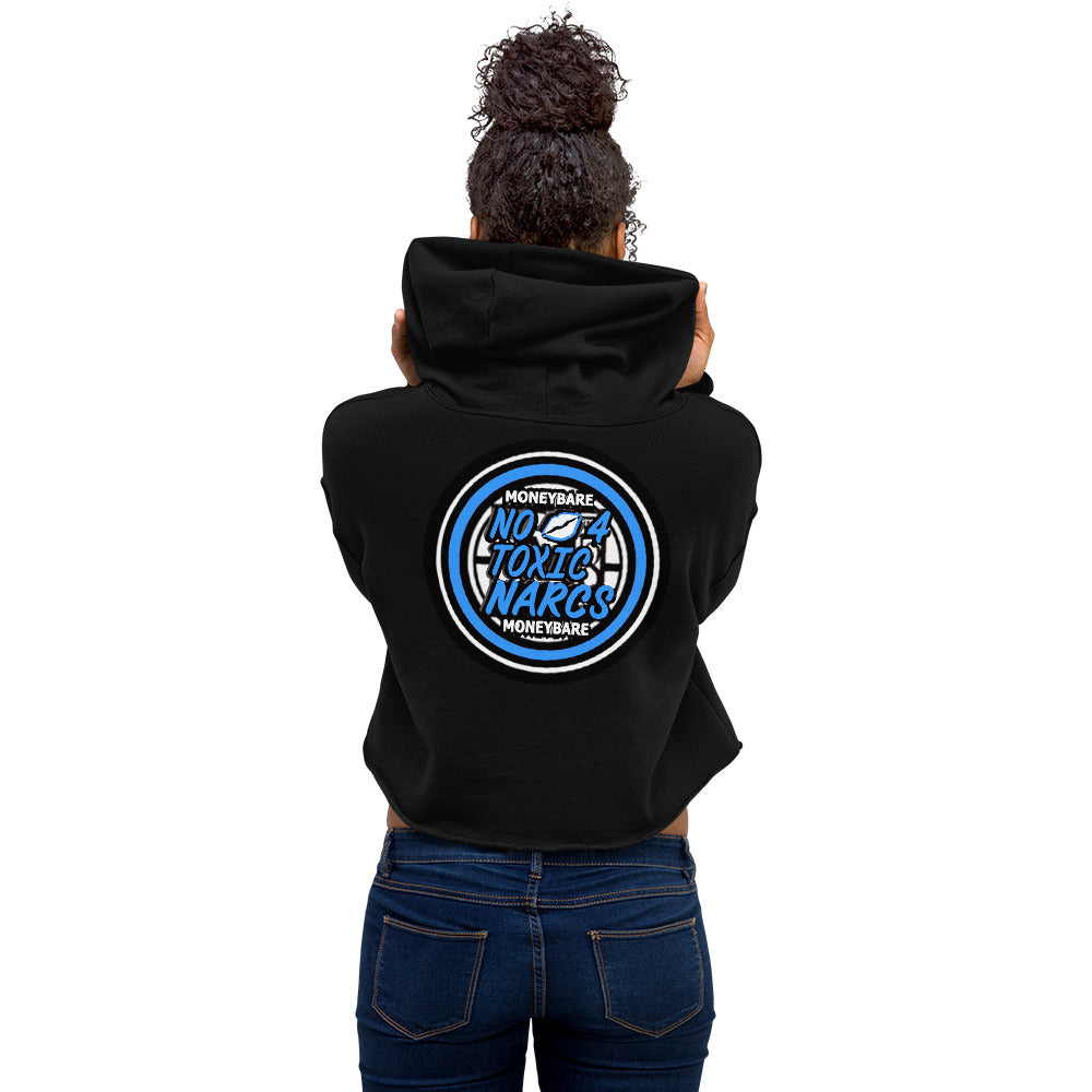 MONEYBARE N4TN-1 Crop Hoodie - Aqua In Icon