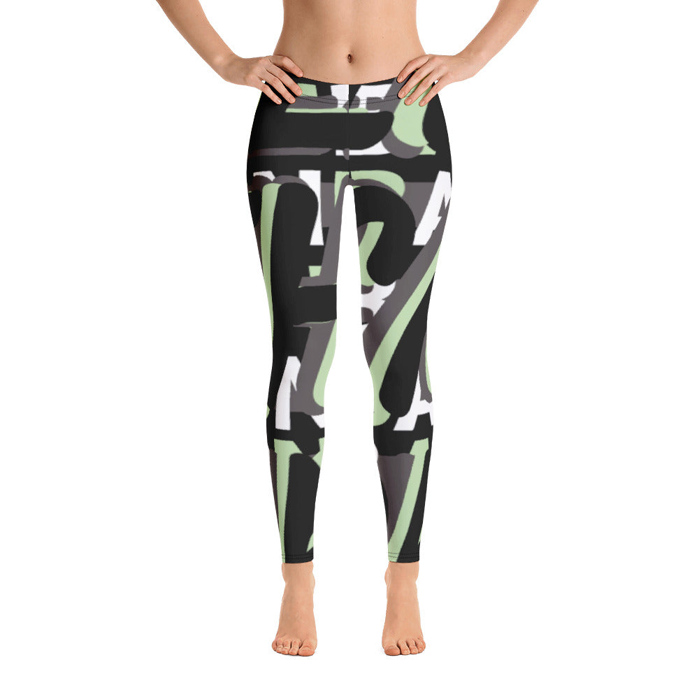 MONEYBARE Boss Fancy FTB-1 "Contouresque" Leggings - Mint Green