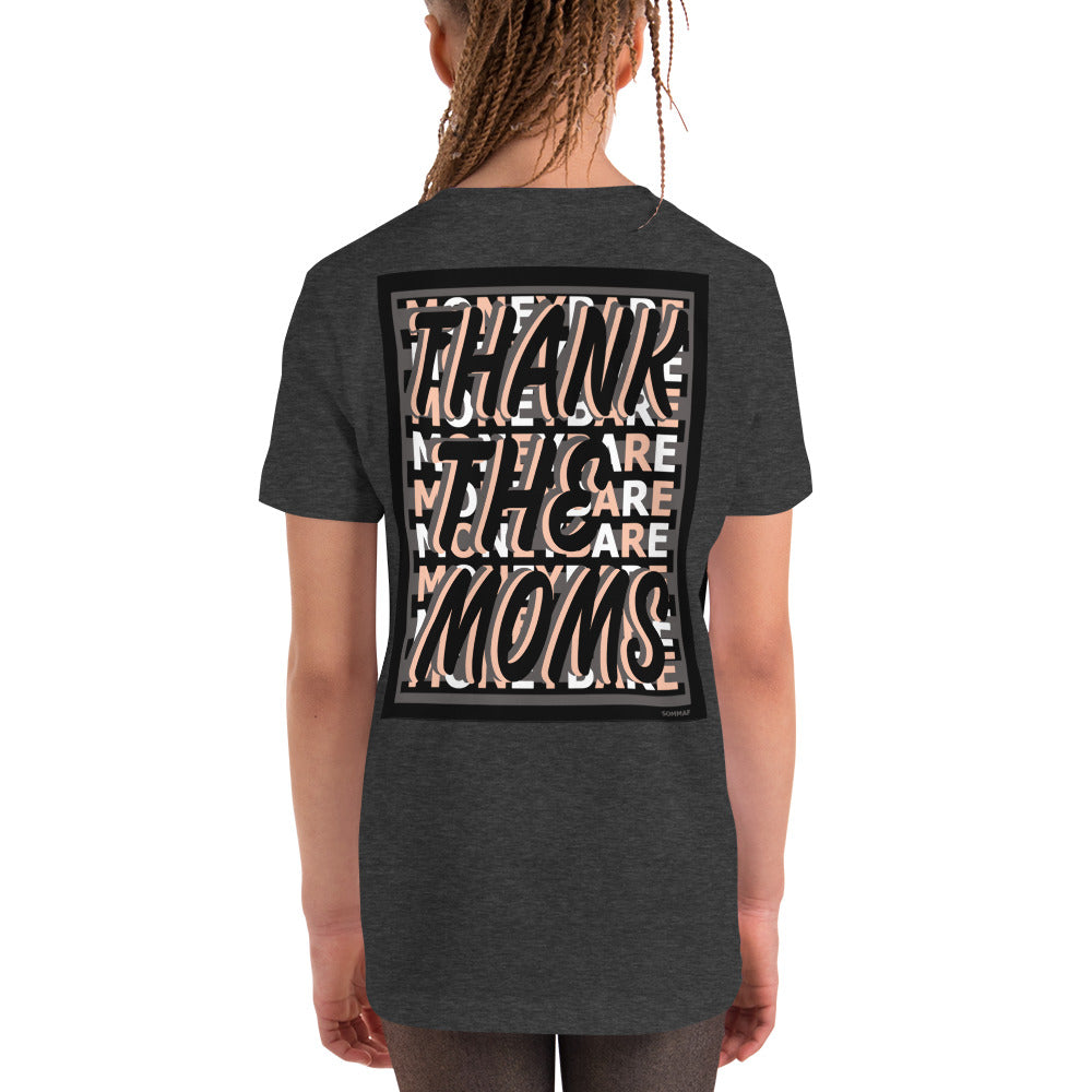 MONEYBARE TTM-1 Youth Short Sleeve Premium T-Shirt - Peach In Icon