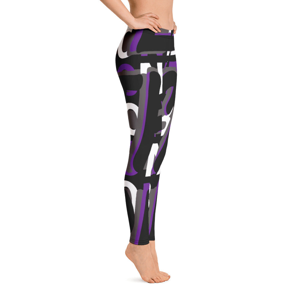 MONEYBARE Boss Fancy FTB-1 "Contouresque" Leggings - Purple in Icon