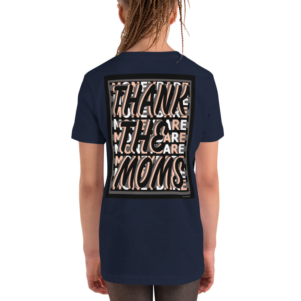 MONEYBARE TTM-1 Youth Short Sleeve Premium T-Shirt - Peach In Icon