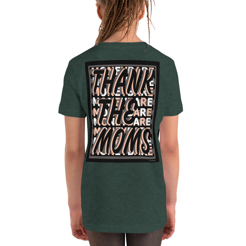 MONEYBARE TTM-1 Youth Short Sleeve Premium T-Shirt - Peach In Icon