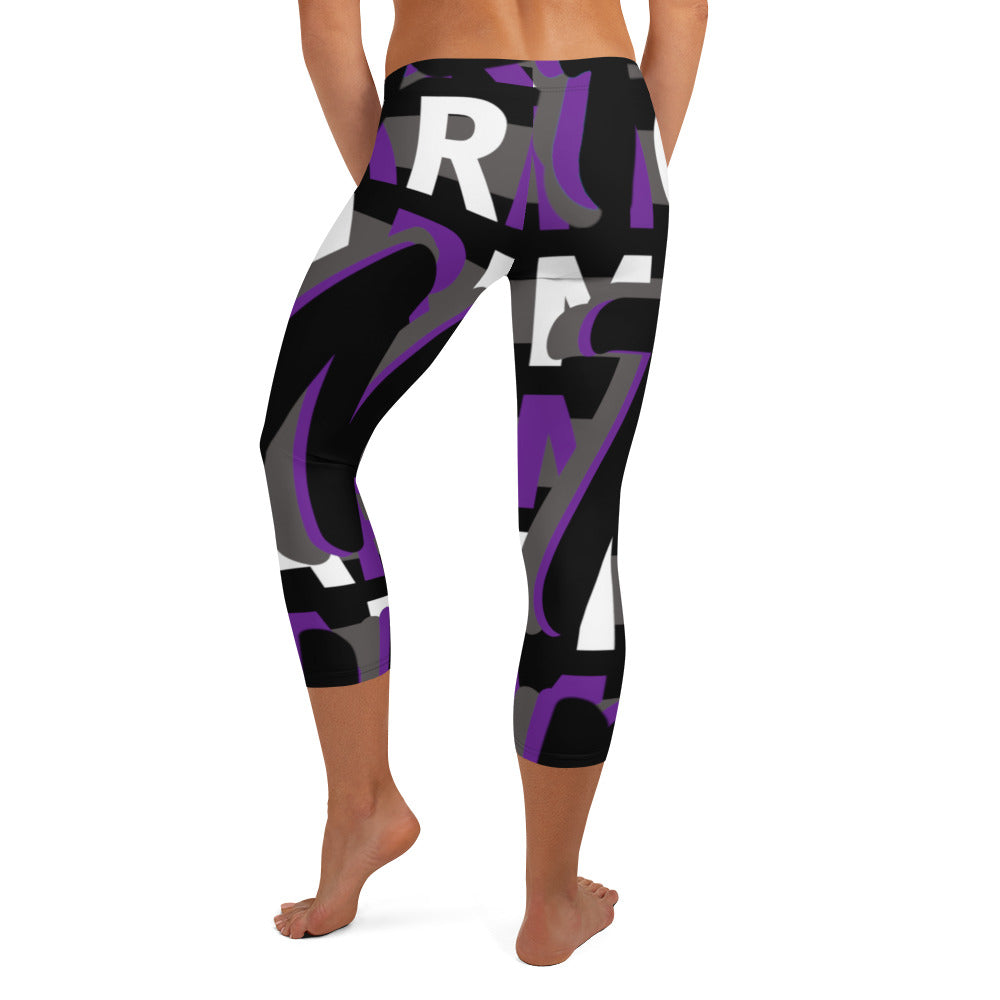 MONEYBARE Boss Fancy FTB-1 "Contouresque" Capri Leggings - Purple in Icon