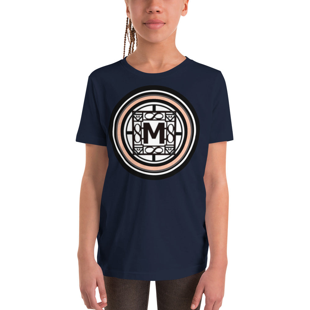 MONEYBARE TTM-1 Youth Short Sleeve Premium T-Shirt - Peach In Icon