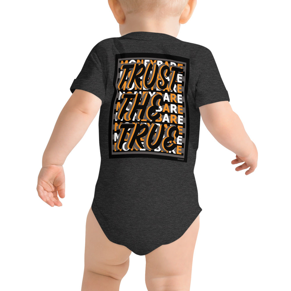 MONEYBARE TTT-1 Baby Bodysuit One-Piece Onesie - Orange