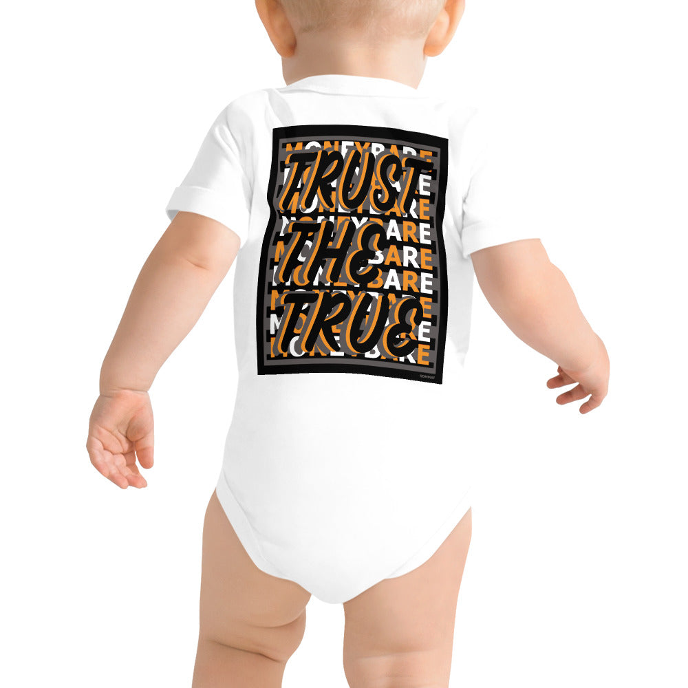 MONEYBARE TTT-1 Baby Bodysuit One-Piece Onesie - Orange