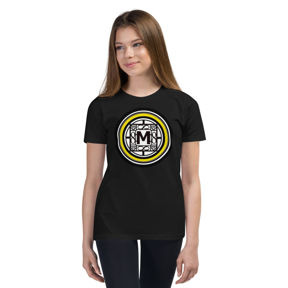 MONEYBARE N4TN-1 Youth Short Sleeve Premium T-Shirt - Yellow In Icon