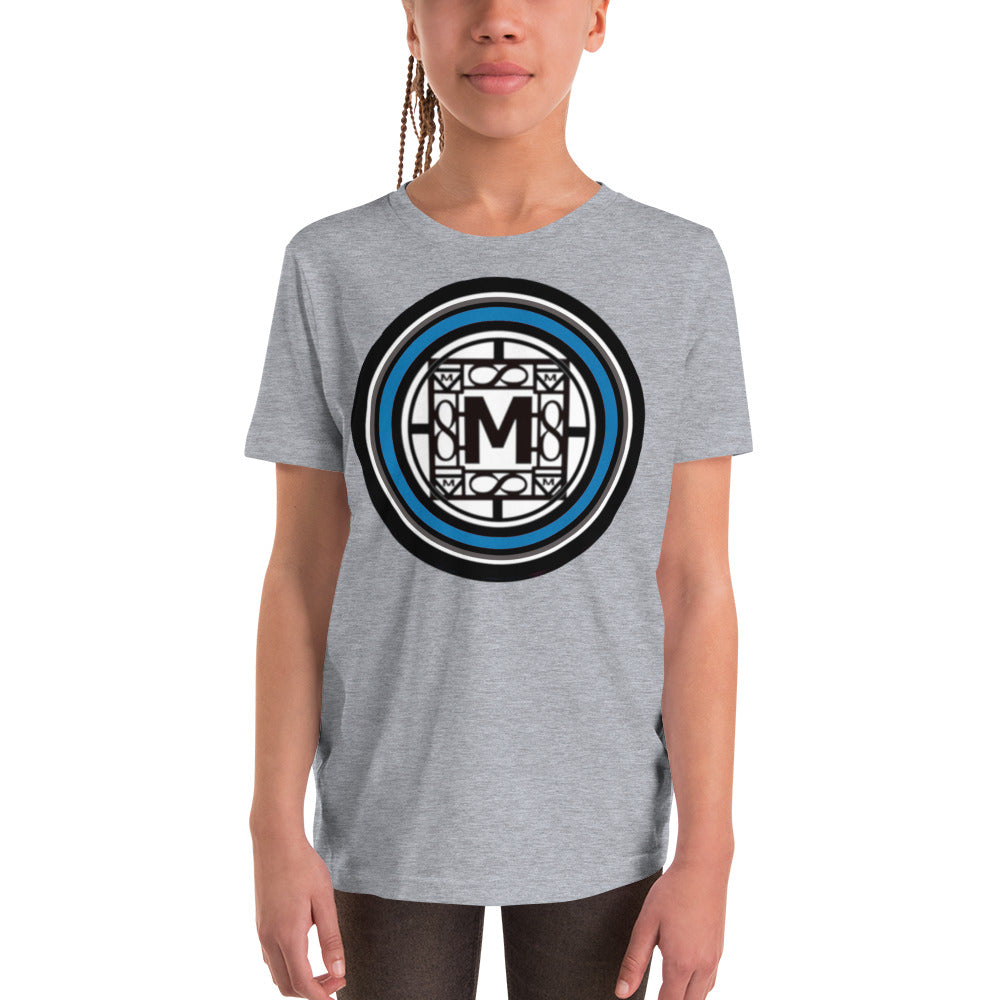 MONEYBARE TTM-1 Youth Short Sleeve Premium T-Shirt - Blue In Icon