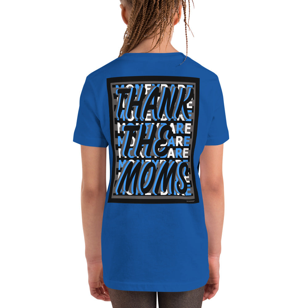 MONEYBARE TTM-1 Youth Short Sleeve Premium T-Shirt - Aqua In Icon