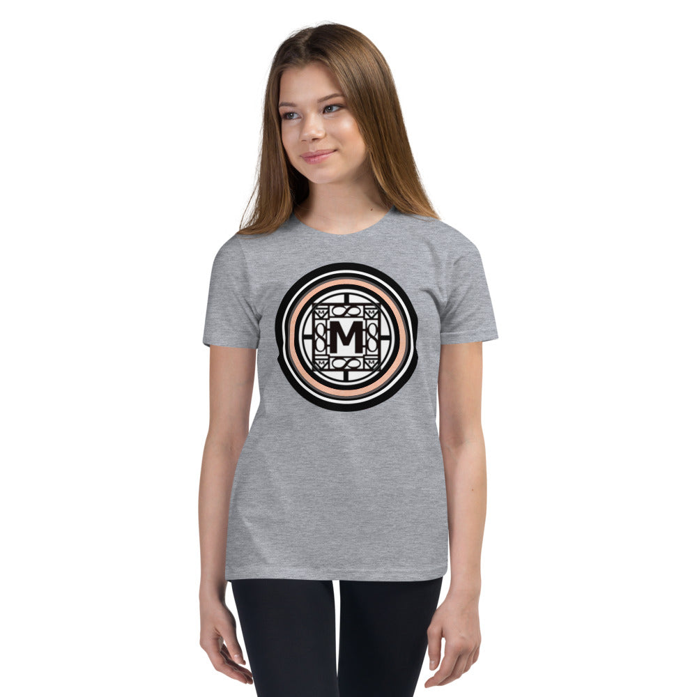 MONEYBARE N4TN-1 Youth Short Sleeve Premium T-Shirt - Peach In Icon