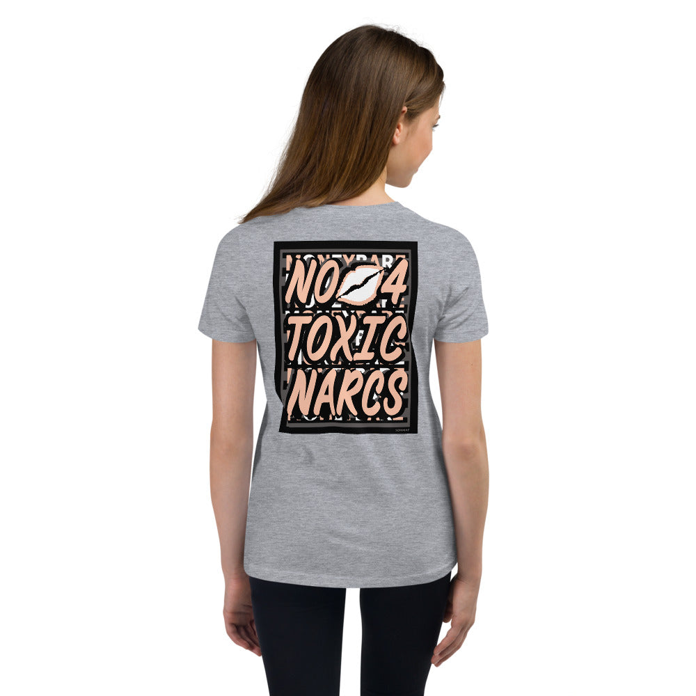 MONEYBARE N4TN-1 Youth Short Sleeve Premium T-Shirt - Peach In Icon