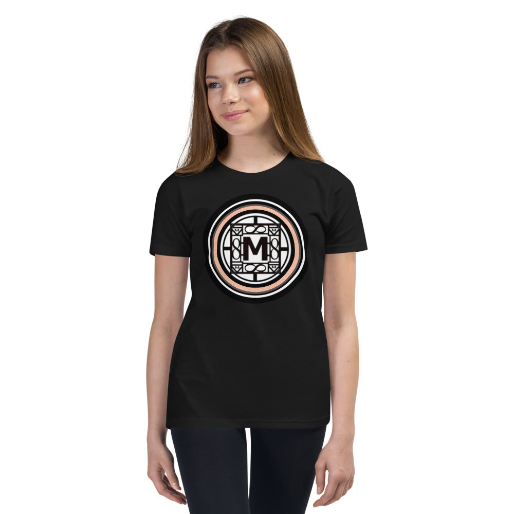 MONEYBARE N4TN-1 Youth Short Sleeve Premium T-Shirt - Peach In Icon