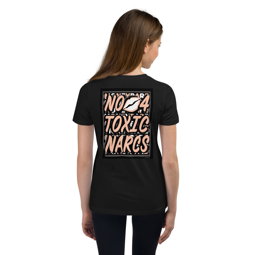 MONEYBARE N4TN-1 Youth Short Sleeve Premium T-Shirt - Peach In Icon