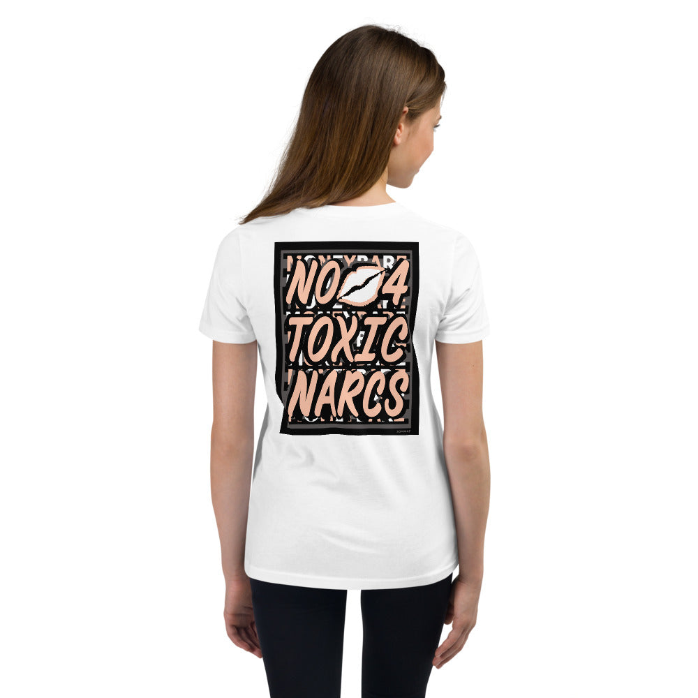 MONEYBARE N4TN-1 Youth Short Sleeve Premium T-Shirt - Peach In Icon