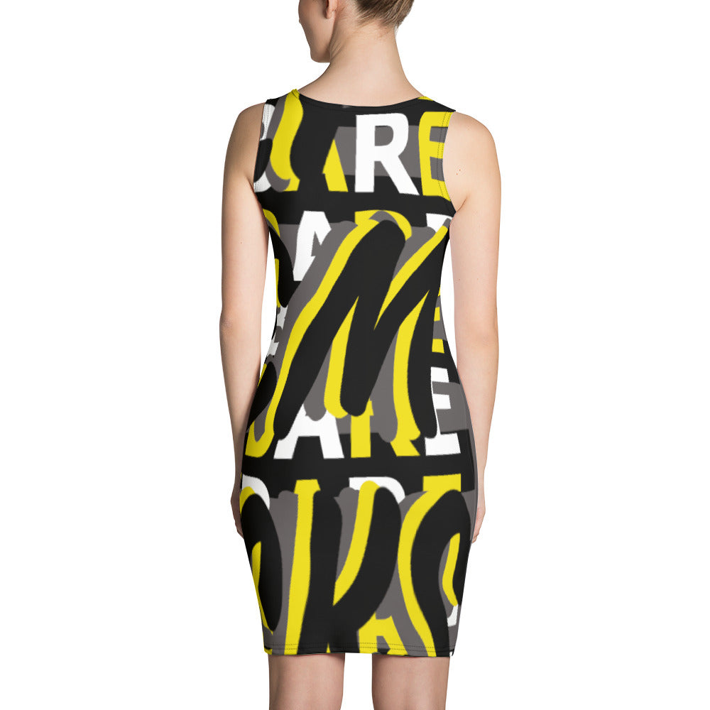 MONEYBARE Boss Fancy FTB-1 "Contouresque" Dress - Yellow