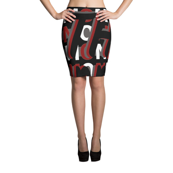 MONEYBARE Boss Fancy FTB-1 Pencil Skirt - Red in Icon