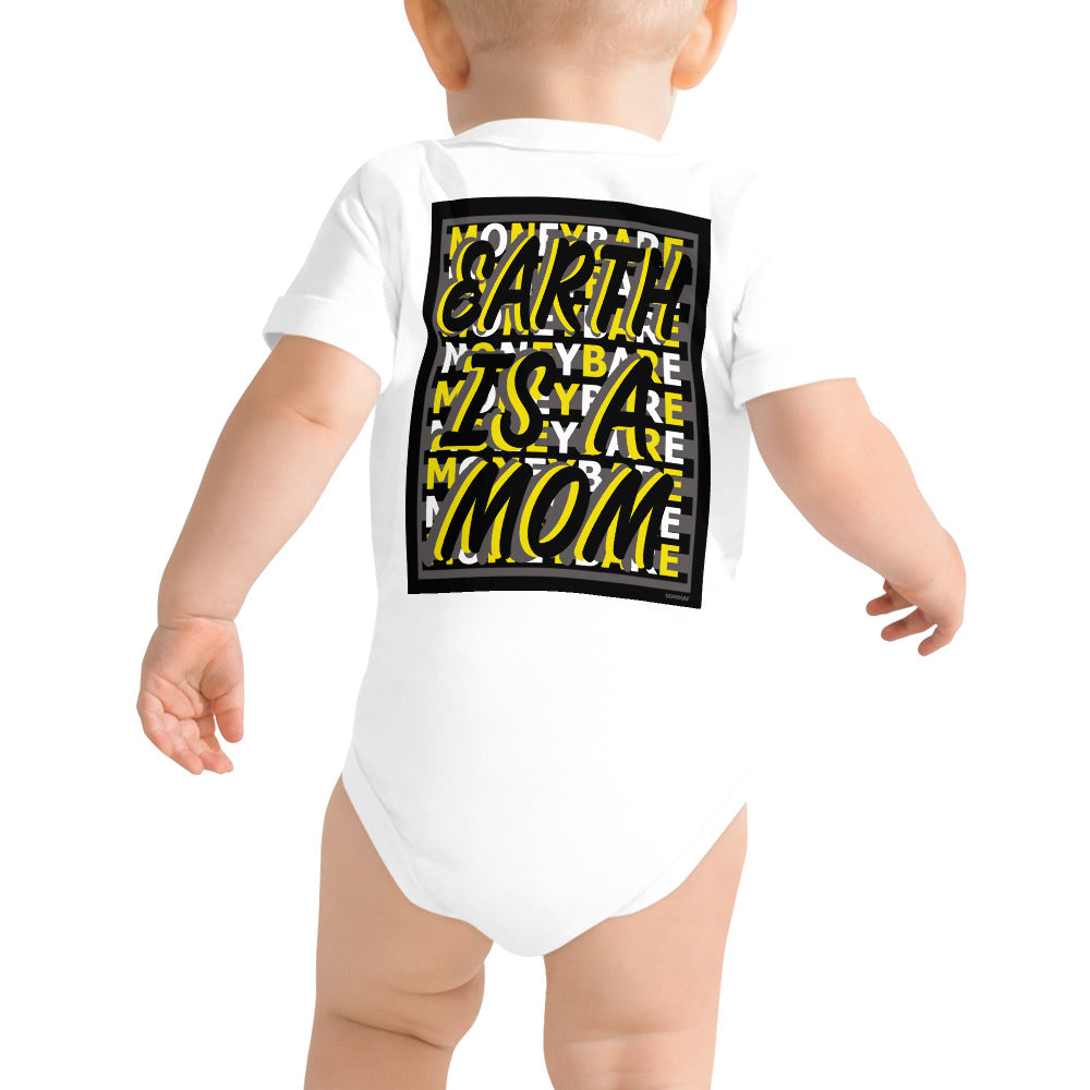 MONEYBARE EIAM-1 Baby Bodysuit One-Piece Onesie - Yellow