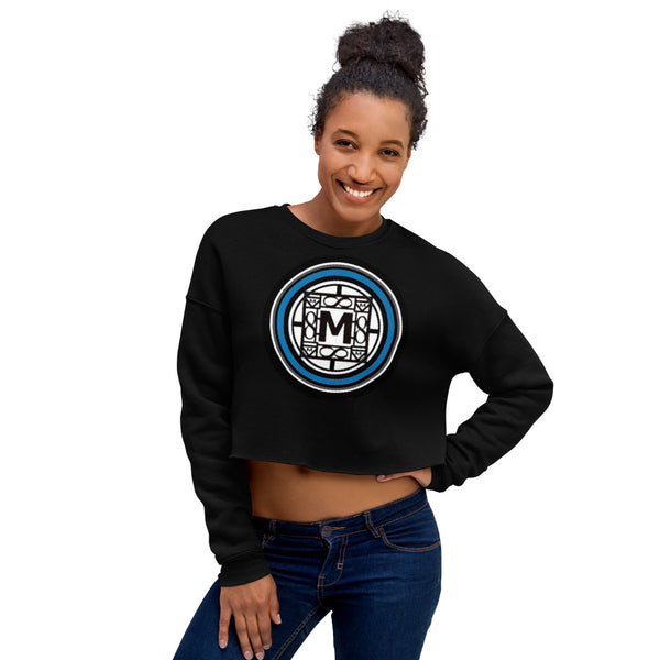 MONEYBARE Crop Sweatshirt - Blue In Icon