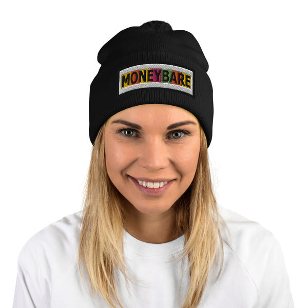 MONEYBARE Pom-Pom Beanie - Rainbow/Spectrum