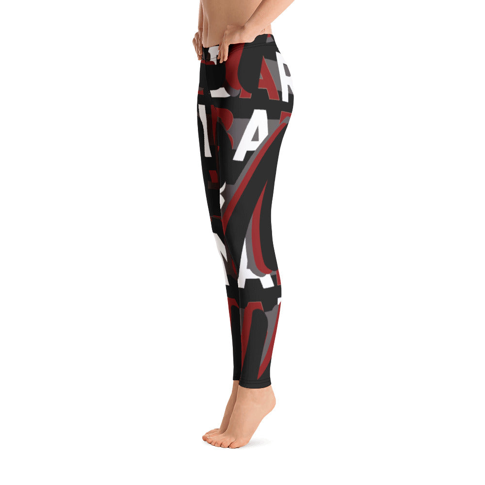 MONEYBARE Boss Fancy FTB-1 "Contouresque" Leggings - Red in Icon