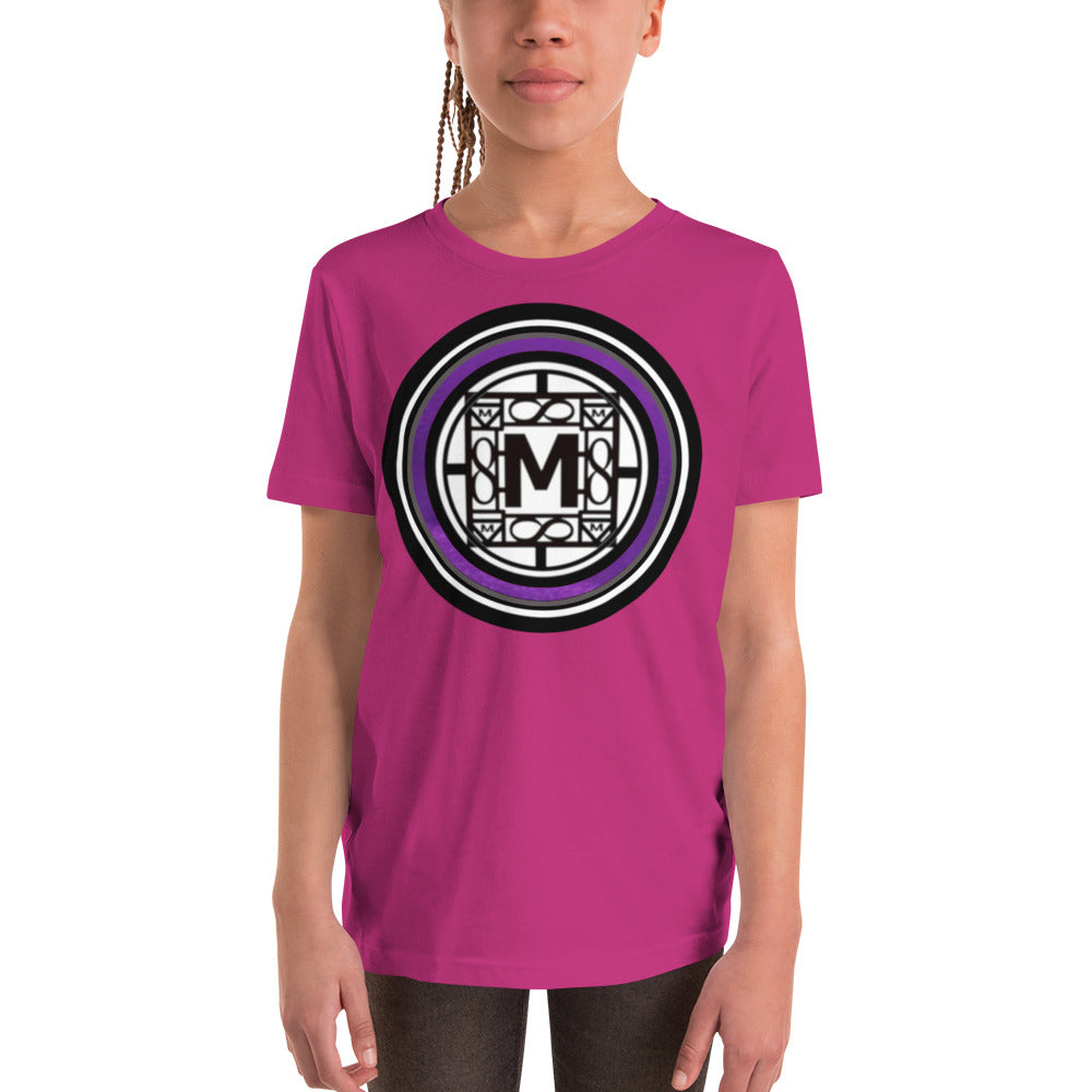 MONEYBARE TTM-1 Youth Short Sleeve Premium T-Shirt - Purple In Icon