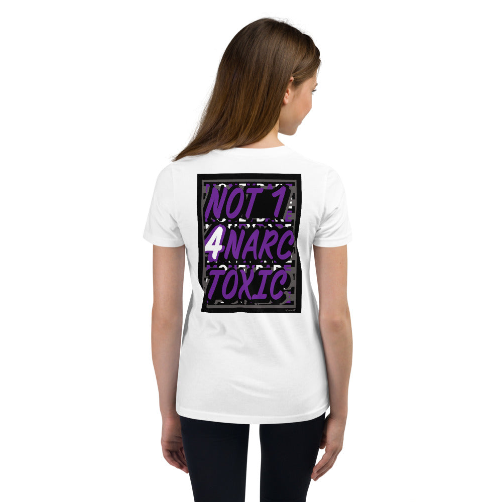 MONEYBARE N14NT-1 Youth Short Sleeve Premium T-Shirt - Purple In Icon