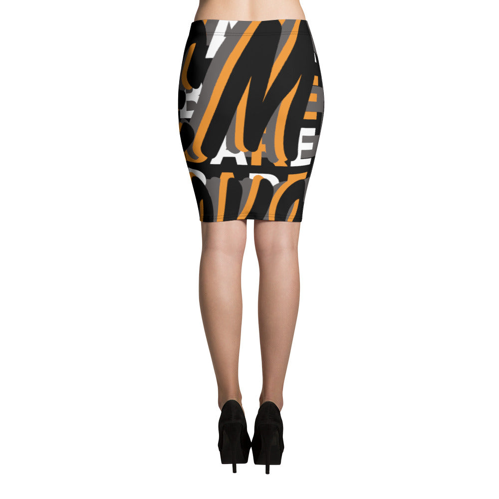 MONEYBARE Boss Fancy FTB-1 Pencil Skirt - Orange