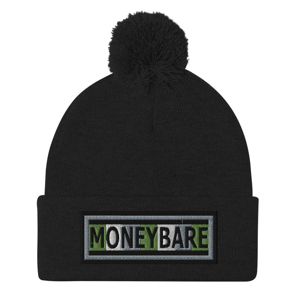 MONEYBARE Pom-Pommed Beanie - Green