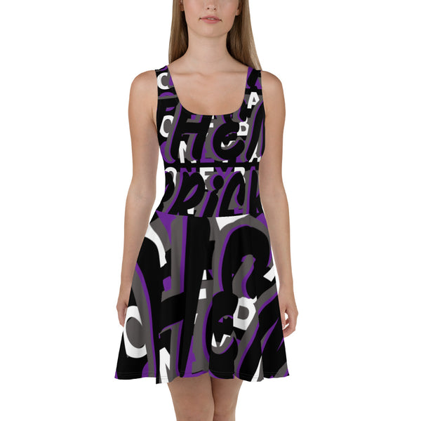 MONEYBARE Boss Fancy FTB-1 Flared Twirly Sun-Fun Dress - Purple in Icon