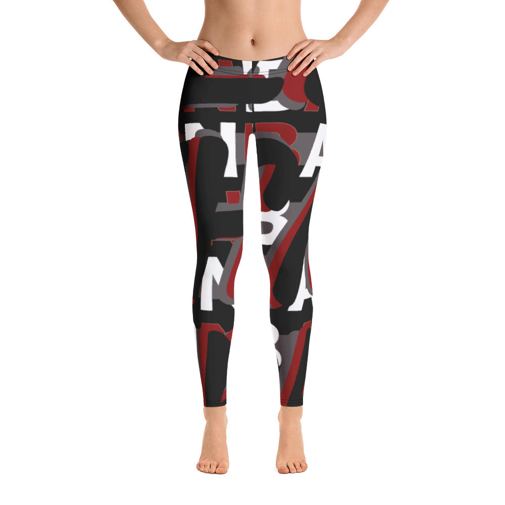 MONEYBARE Boss Fancy FTB-1 "Contouresque" Leggings - Red in Icon