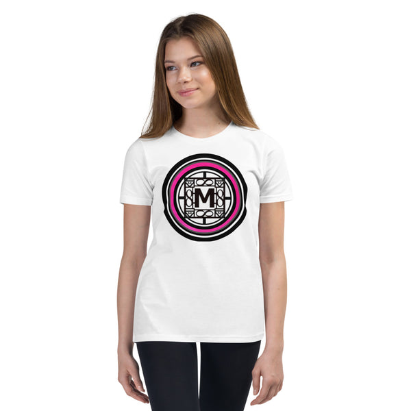 MONEYBARE N4TN-1 Youth Short Sleeve Premium T-Shirt - Pink In Icon