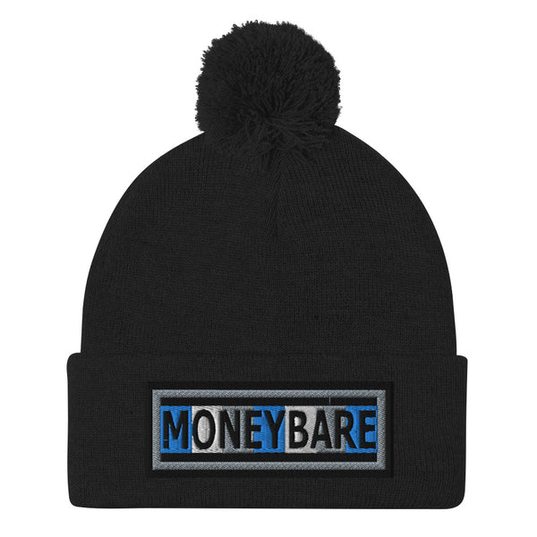 MONEYBARE Pom-Pommed Beanie - - Aqua