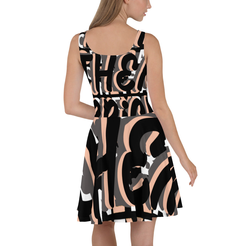 MONEYBARE Boss Fancy FTB-1 Flared Twirly Sun-Fun Dress - Peach