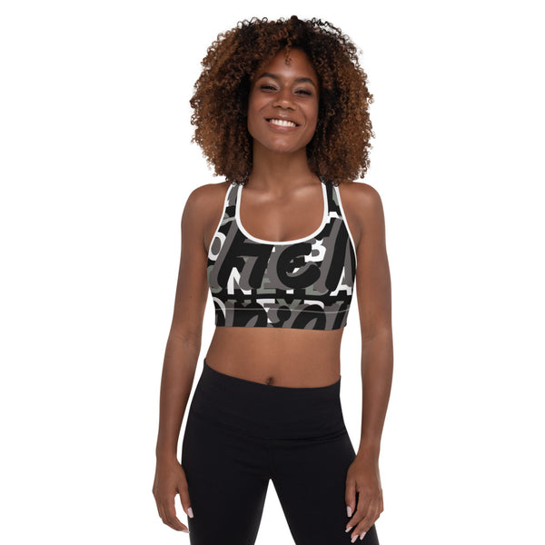 MONEYBARE Boss Fancy FTB-1 Padded Sports Bra - Grey in Icon