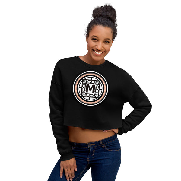 MONEYBARE NS4N-1 Crop Sweatshirt - Peach In Icon