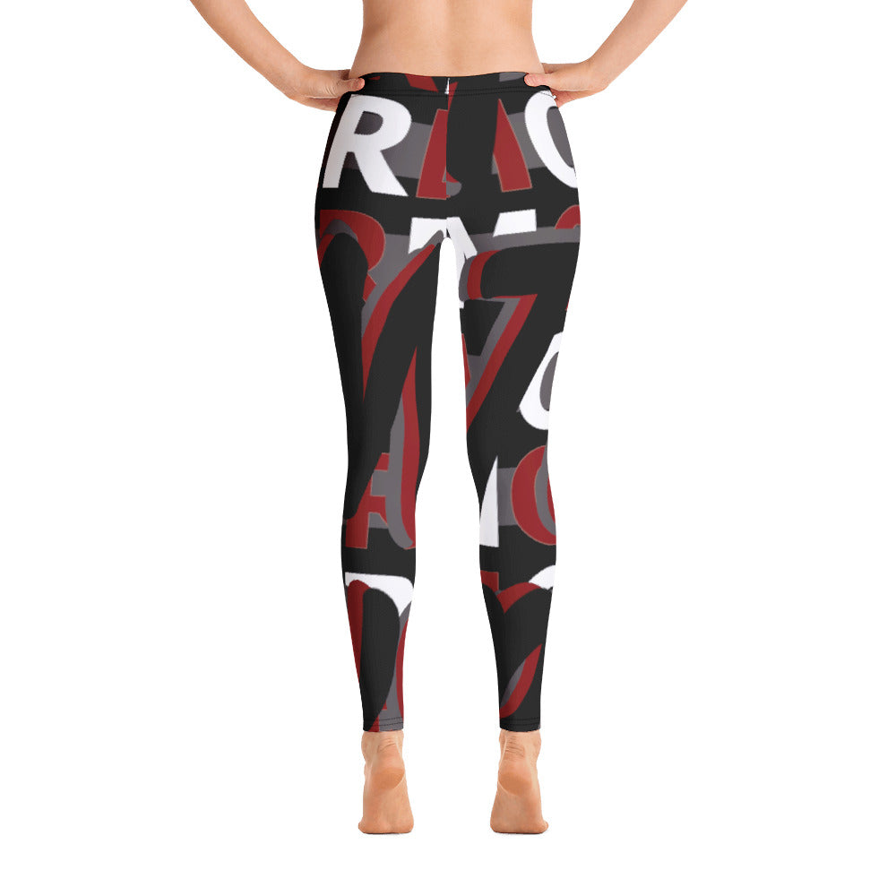 MONEYBARE Boss Fancy FTB-1 "Contouresque" Leggings - Red in Icon