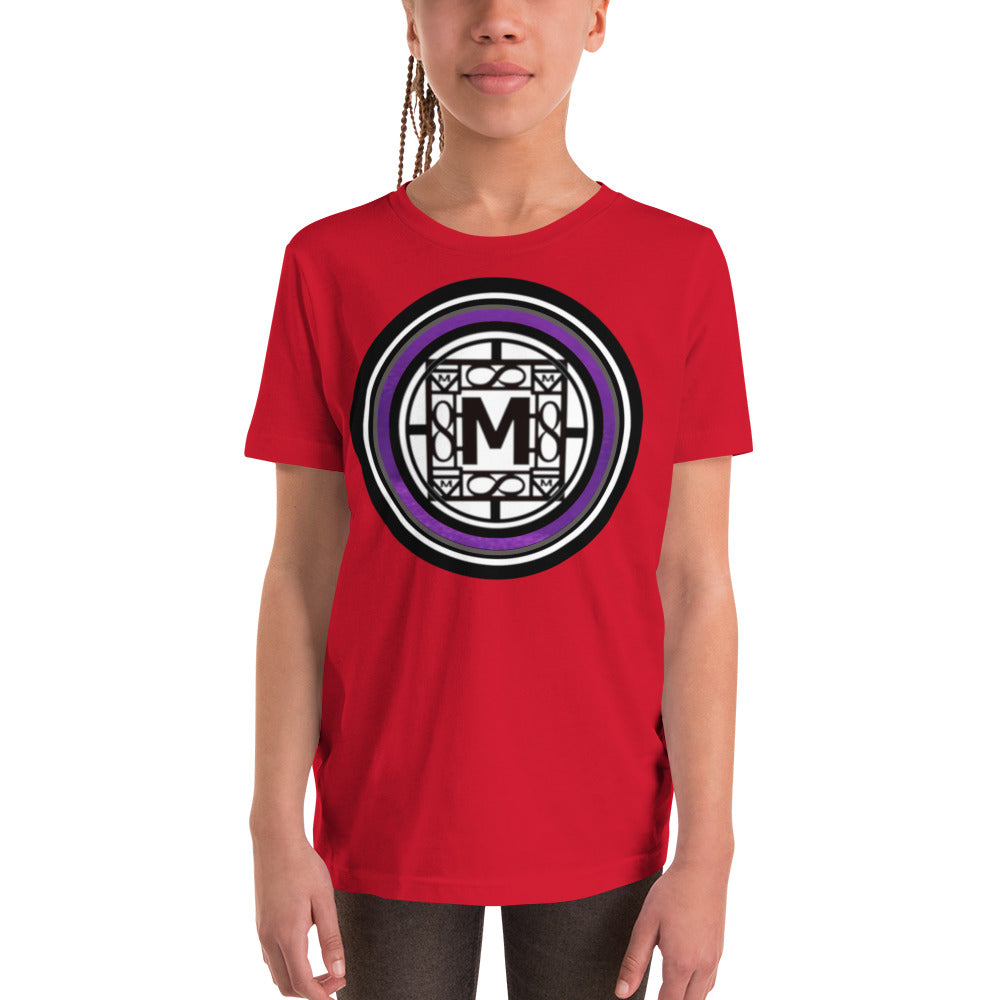 MONEYBARE TTM-1 Youth Short Sleeve Premium T-Shirt - Purple In Icon