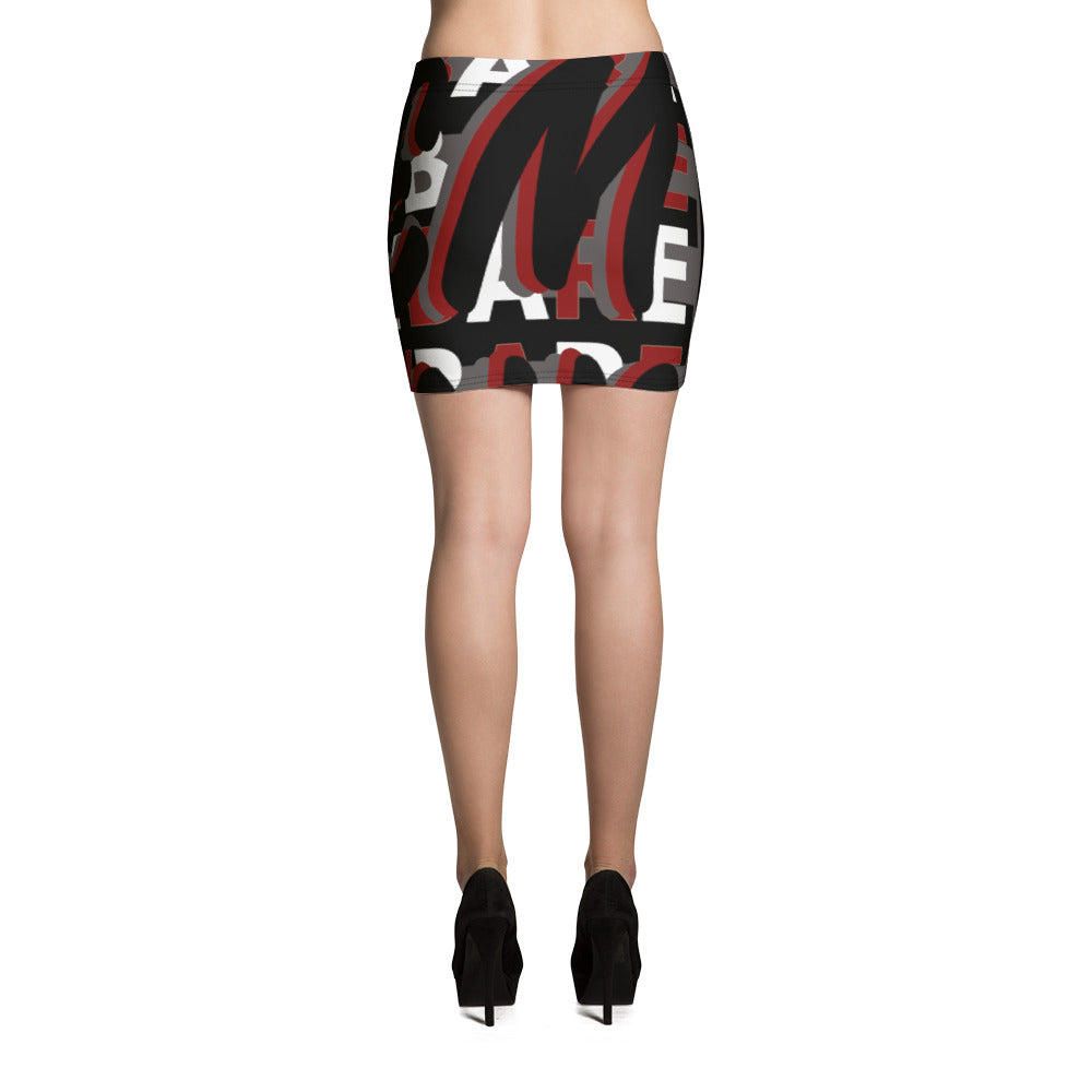 MONEYBARE Boss Fancy FTB-1 "Contouresque" Mini Skirt - Red in Icon