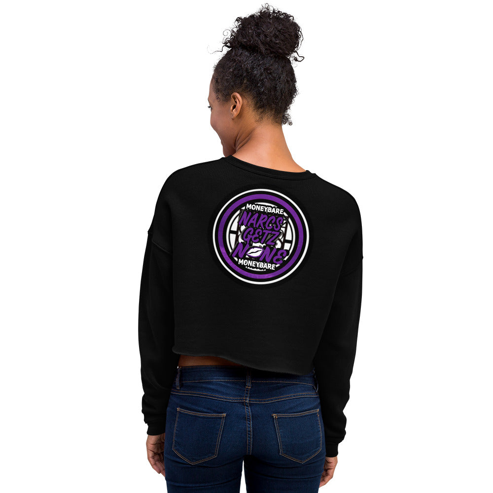 MONEYBARE NGN-1 Crop Sweatshirt - Purple In Icon