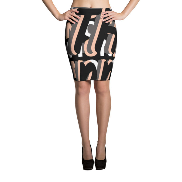 MONEYBARE Boss Fancy FTB-1 Pencil Skirt - Peach