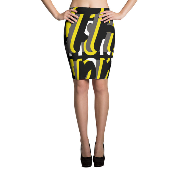 MONEYBARE Boss Fancy FTB-1 Pencil Skirt - Yellow