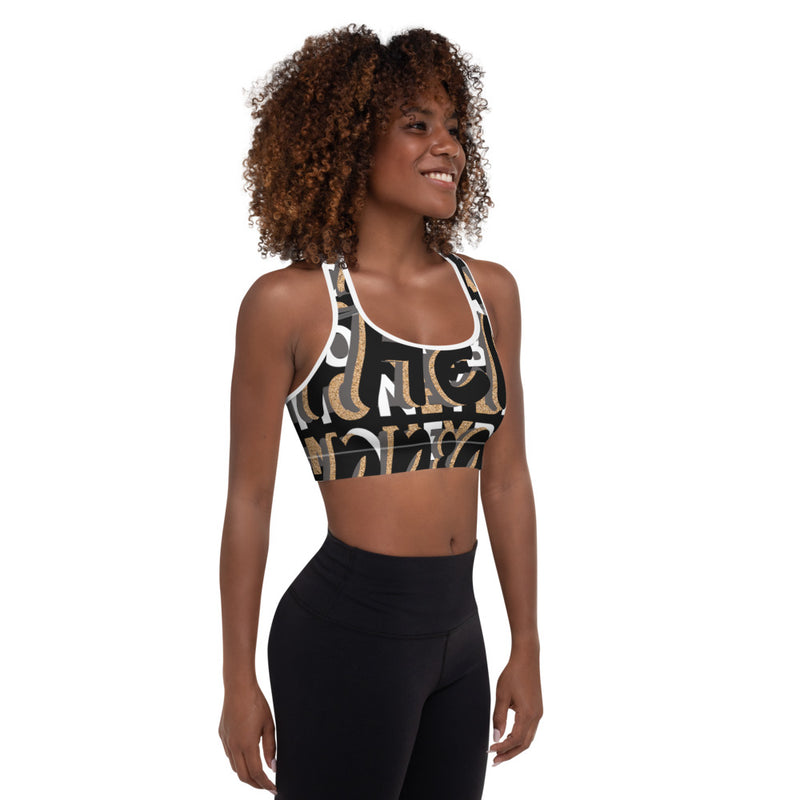 MONEYBARE Boss Fancy FTB-1 Padded Sports Bra - Sand In Icon