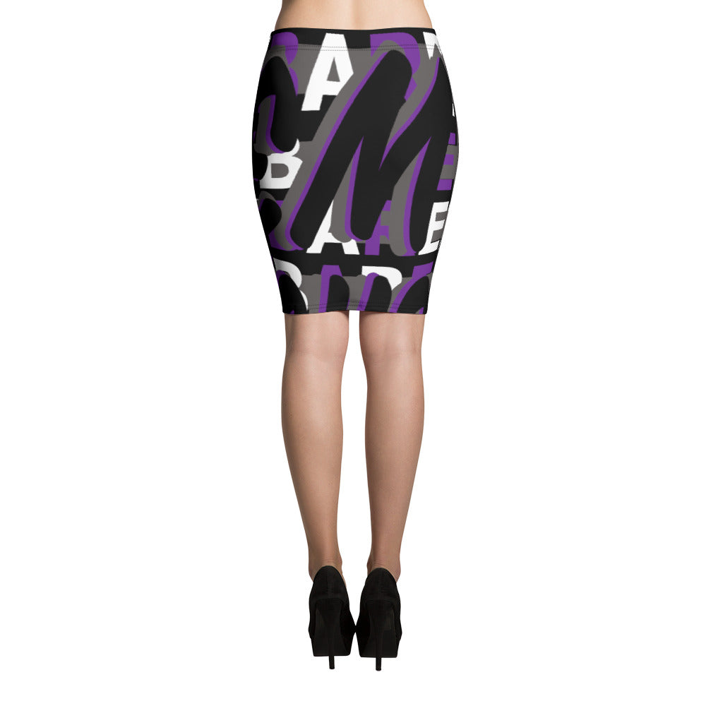 MONEYBARE Boss Fancy FTB-1 Pencil Skirt - Purple in Icon