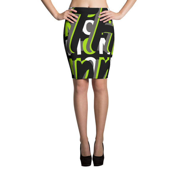 MONEYBARE Boss Fancy FTB-1 Pencil Skirt - Green In Icon