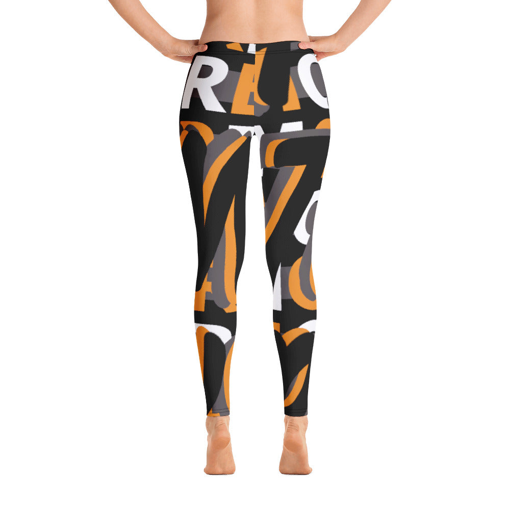 MONEYBARE Boss Fancy FTB-1 "Contouresque" Leggings - Orange