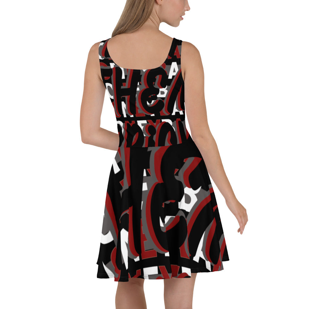 MONEYBARE Boss Fancy FTB-1 Flared Twirly Sun-Fun Dress - Red in Icon