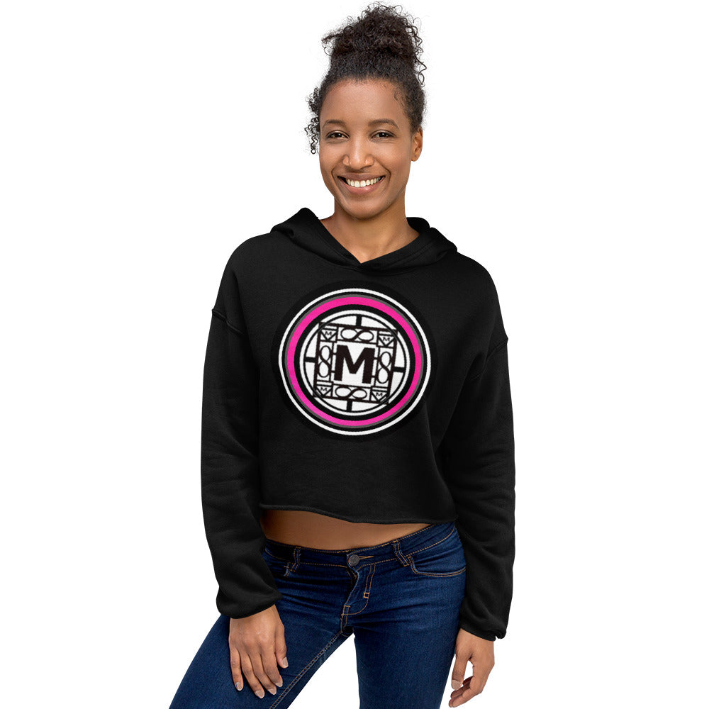 MONEYBARE N14NT-1 Crop Hoodie - Pink In Icon