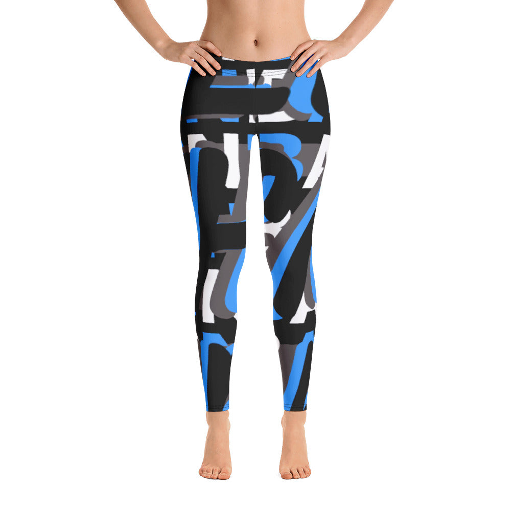 MONEYBARE Boss Fancy FTB-1 "Contouresque" Leggings - Aqua