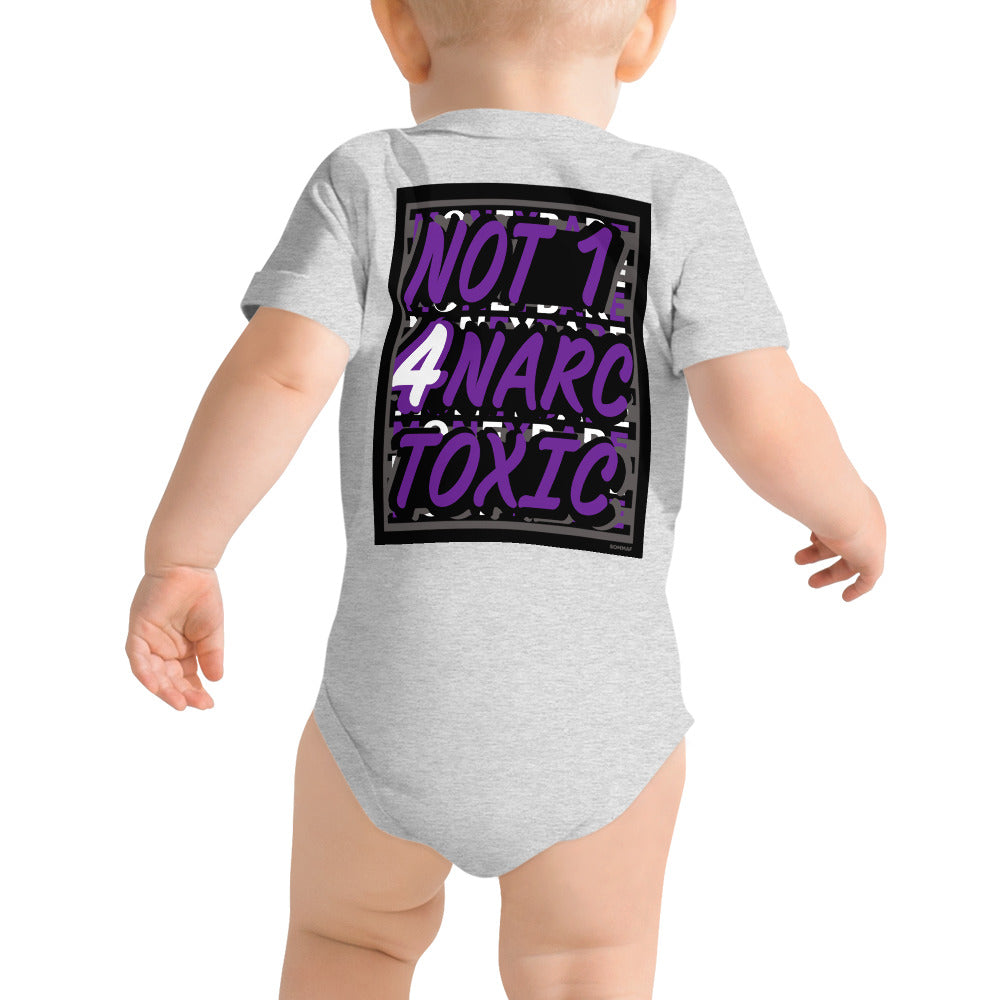MONEYBARE N14NT-1 Baby Bodysuit One-Piece Onesie - Purple In Icon