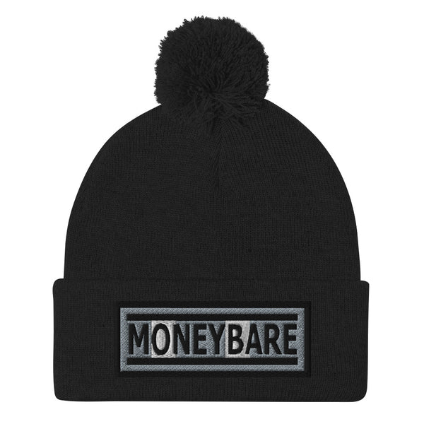 MONEYBARE Pom-Pommed Beanie - Grey